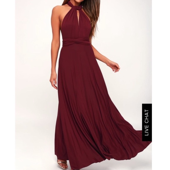 LuLu’s Burgundy Infinity Dress! - Picture 1 of 7